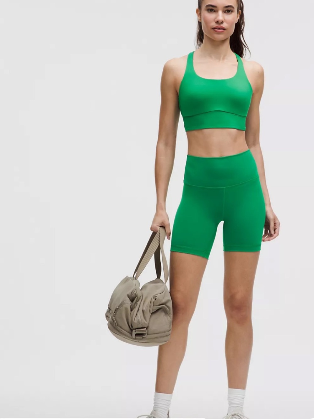 Lululemon Align High Rise Shorts 6" Size 4 Kelly Green Emerald